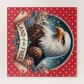 Patriottische adelaar Puzzle Legpuzzel (Horizontaal)