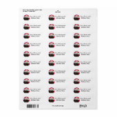 Patriottische adelaar (Ronde) Etiket (Full Sheet)