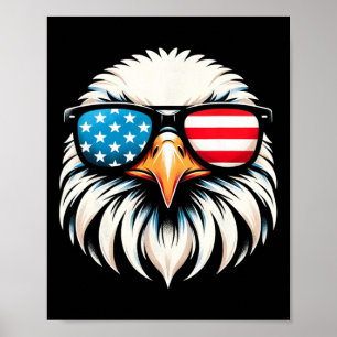 Patriottische Adelaar Rood Wit Blauw Usa Vlag Adel Poster