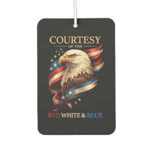 Patriottische Adelaar Rood Wit en Blauw Vintage Luchtverfrisser
