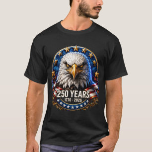 Patriottische Adelaar Schild USA 250 Jaar T-Shirt
