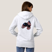 Patriottische Adelaar Star Burst Hoodie (Achterkant volledig)