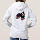 Patriottische Adelaar Star Burst Hoodie (Achterkant)