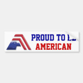 Patriottische adelaar Stripes_Proud om Amerikaans  Bumpersticker (Voorkant)