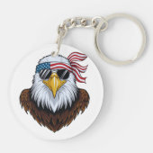 Patriottische adelaar van de Verenigde Staten Sleutelhanger (Achterkant)