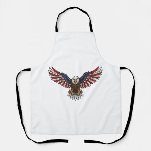 Patriottische Adelaar Vintage Gravure Vector Desig Schort