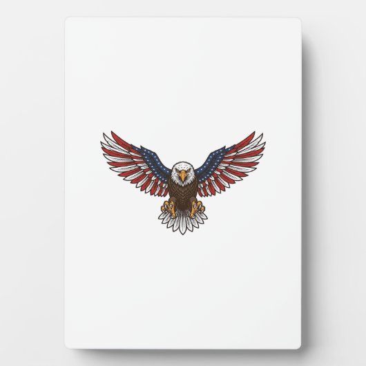 Patriottische Adelaar Vintage Gravure Vector Ontwe Fotoplaat (voorkant)