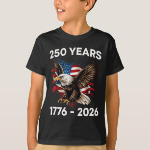 Patriottische Adelaar Vlag 250 Jaar 1776-2026 250s T-shirt