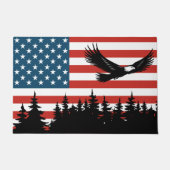 Patriottische adelaar vlag bomen deurmat (Voorkant)