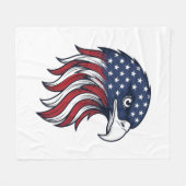Patriottische Adelaar Vlag Vectorontwerp voor Witt Fleece Deken (Voorkant (Horizontaal))