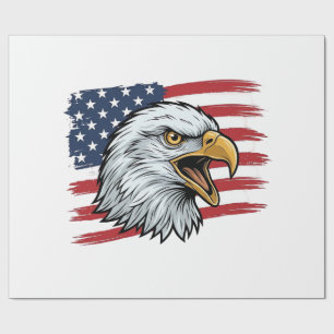 Patriottische Adelaar Vlag Vintage Vector Design_1 Cadeaupapier