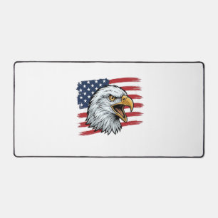 Patriottische Adelaar Vlag Vintage Vector Ontwerp_ Bureaumat