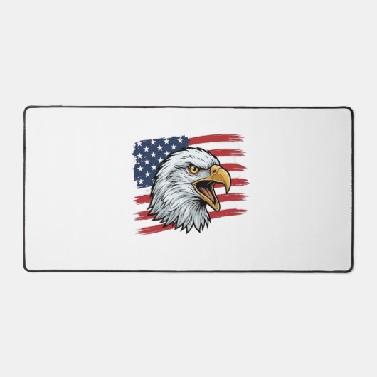 Patriottische Adelaar Vlag Vintage Vector Ontwerp_ Bureaumat (Voorkant)