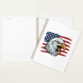 Patriottische Adelaar Vlag Vintage Vector Ontwerp_ Planner (Display)