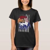 patriottische adelaar vs merica 4 juli amerikaans  t-shirt (Voorkant)