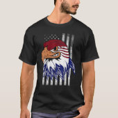 patriottische adelaar vs merica 4 juli amerikaans  t-shirt (Voorkant)