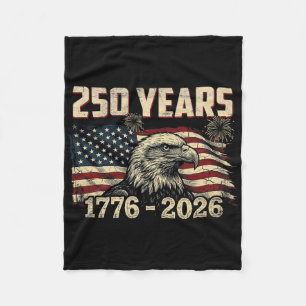 Patriottische Adelaar VS Vlag 250 Jaar 1776-2026 2 Fleece Deken