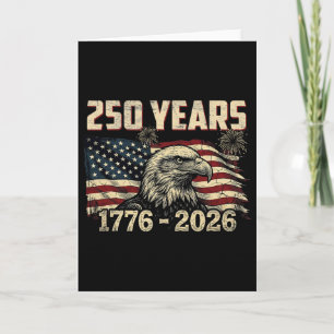Patriottische Adelaar VS Vlag 250 Jaar 1776-2026 2 Kaart