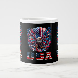 Patriottische Adelaar VS Vlag Grote Koffiekop