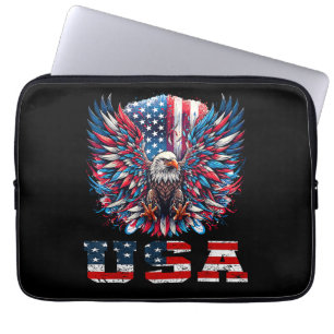 Patriottische Adelaar VS Vlag Laptop Sleeve