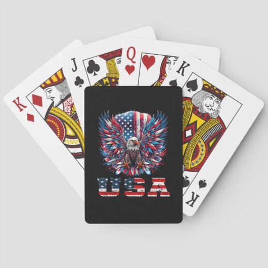 Patriottische Adelaar VS Vlag Pokerkaarten (Achterkant)