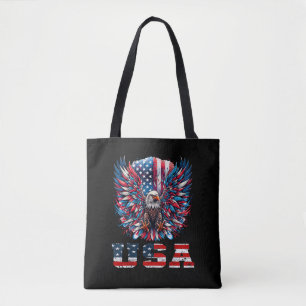 Patriottische Adelaar VS Vlag Tote Bag