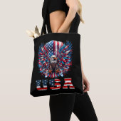 Patriottische Adelaar VS Vlag Tote Bag (Dichtbij)