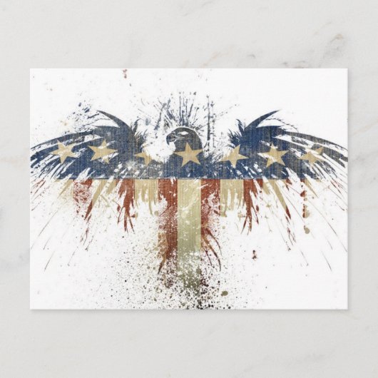 Patriottische adelaar, VS/VS, SAD-vlag Briefkaart (Voorkant)
