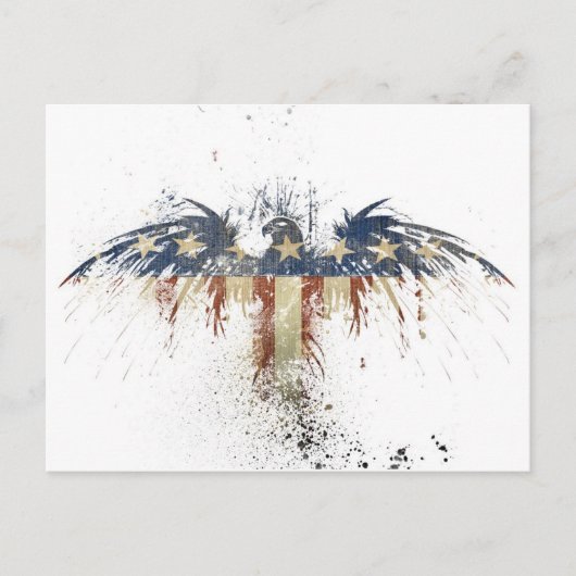 Patriottische adelaar, VS/VS, SAD-vlag Briefkaart (Voorkant)