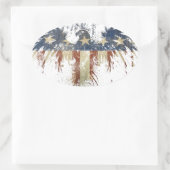 Patriottische adelaar, VS/VS, SAD-vlag Ovale Sticker (Tas)