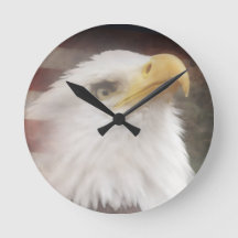 Patriottische Adelaar Wandklok – Amerikaanse Decor