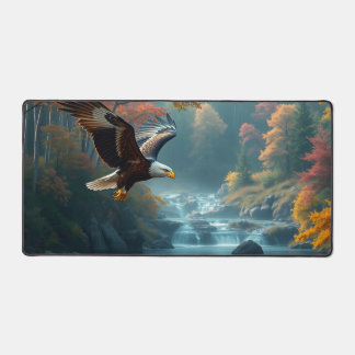 Patriottische Adelaar Watervallen Kleurrijk Herfst Bureaumat