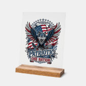 Patriottische Adelaar Wolf Hybride Dier Hybride Pa Acryl Bord (Hoek)