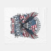 Patriottische Adelaar Wolf Hybride Dier Hybride Pa Fleece Deken (Voorkant (Horizontaal))