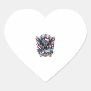 Patriottische Adelaar Wolf Hybride Dier Hybride Pa Hart Sticker