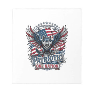 Patriottische Adelaar Wolf Hybride Dier Hybride Pa Notitieblok