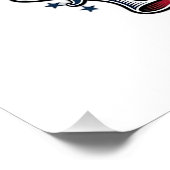 Patriottische Adelaar Wolf Hybride Dier Hybride Pa Perfect Poster (Hoek)