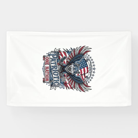 Patriottische Adelaar Wolf Hybride Dier Hybride Pa Spandoek (Horizontaal)