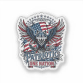Patriottische Adelaar Wolf Hybride Dier Hybride Pa Sticker (Voorkant)