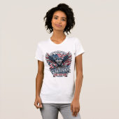 Patriottische Adelaar Wolf Hybride Dier Hybride Pa T-shirt (Voorkant volledig)