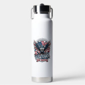 Patriottische Adelaar Wolf Hybride Dier Hybride Pa Waterfles (Voorkant)