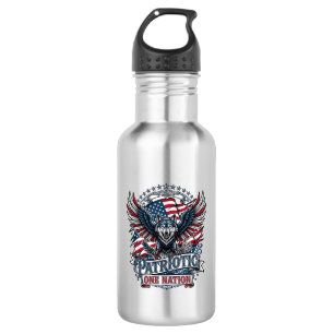 Patriottische Adelaar Wolf Hybride Dier Hybride Pa Waterfles
