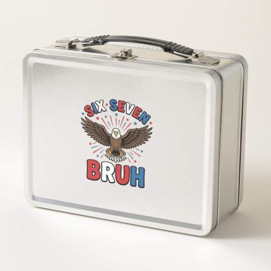 Patriottische Adelaar Zes Zeven Bruh Vector Design (Voorkant)