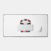 Patriottische Adelaar Zes Zeven Bruh Vector Design Bureaumat (Keyboard & Muis)