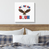Patriottische Adelaar Zes Zeven Bruh Vector Design Canvas Afdruk (Insitu (Slaapkamer))