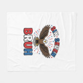 Patriottische Adelaar Zes Zeven Bruh Vector Design Fleece Deken (Voorkant (Horizontaal))