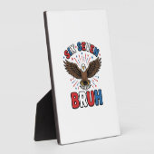 Patriottische Adelaar Zes Zeven Bruh Vector Design Fotoplaat (Zijkant)