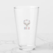 Patriottische Adelaar Zes Zeven Bruh Vector Design Glas (Achterkant)