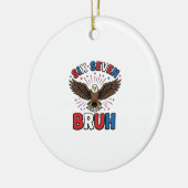Patriottische Adelaar Zes Zeven Bruh Vector Design Keramisch Ornament (Links)