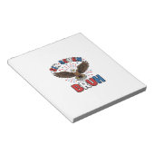 Patriottische Adelaar Zes Zeven Bruh Vector Design Notitieblok (Schuin)